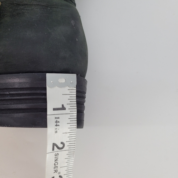 Cole Haan nike air technology brass buckle distressed black leather boot 10 - Picture 9 of 14